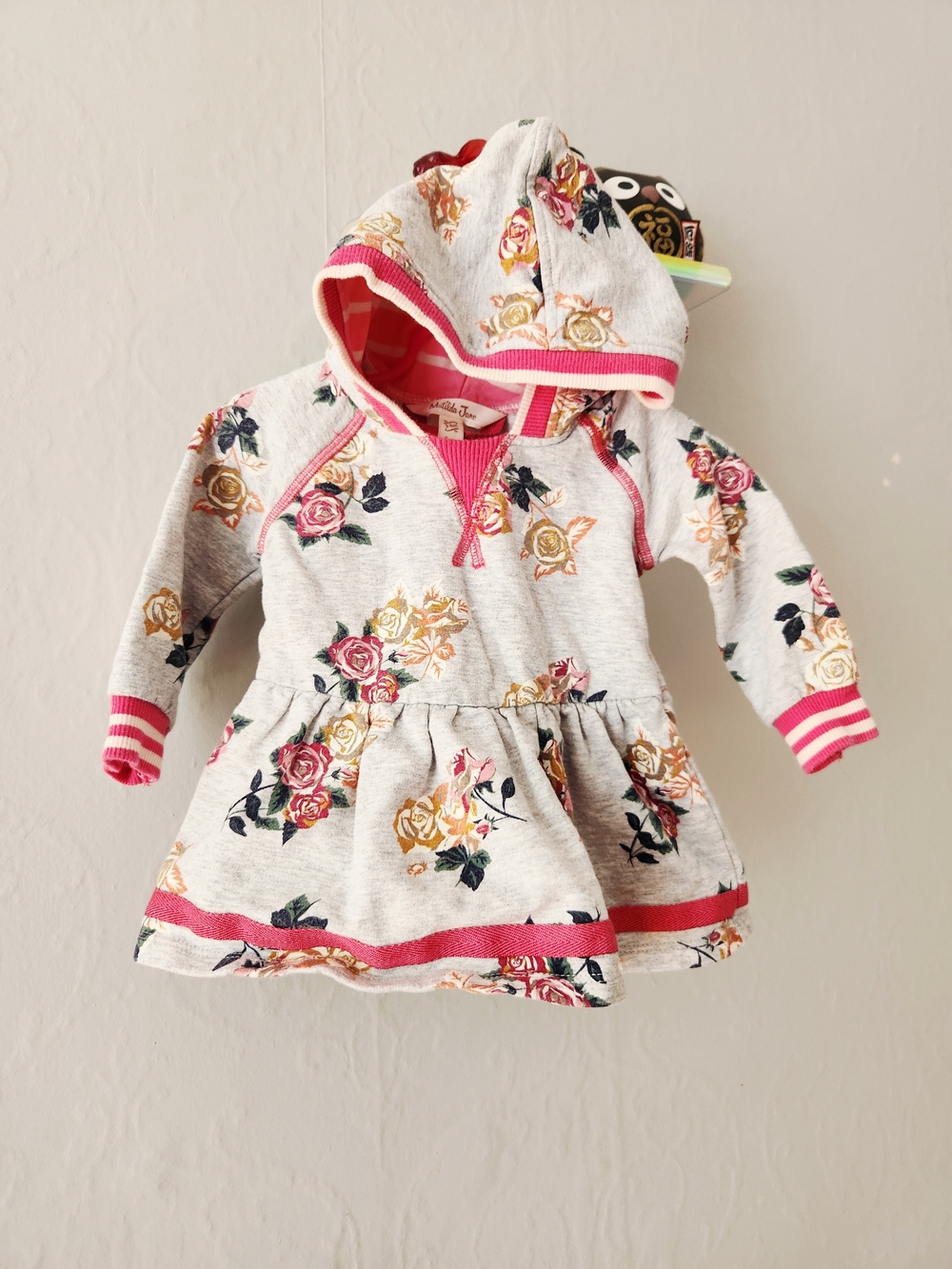 Matilda Jane 3-6 Month Floral Hooded Sweatshirt